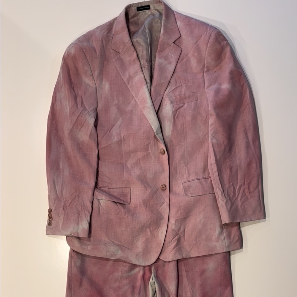 Hand dyed pink suit